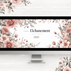 "Floral Enchantment" Website Header Template